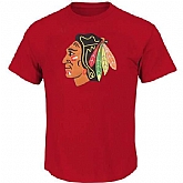 NHL Chicago Blackhawks Big & Tall Logo Red T-Shirt WEM,baseball caps,new era cap wholesale,wholesale hats